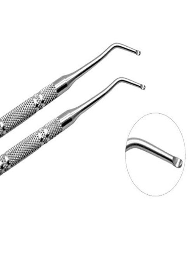 DNHCLL Stainless Steel Armor Remover Paronychia Cuticle Pedicure Double Head Nail Groove Scoop Tick Orthodontic Nail Toenail Toenail Pick Tool, Remove Dirt From Your Nails - Image 2